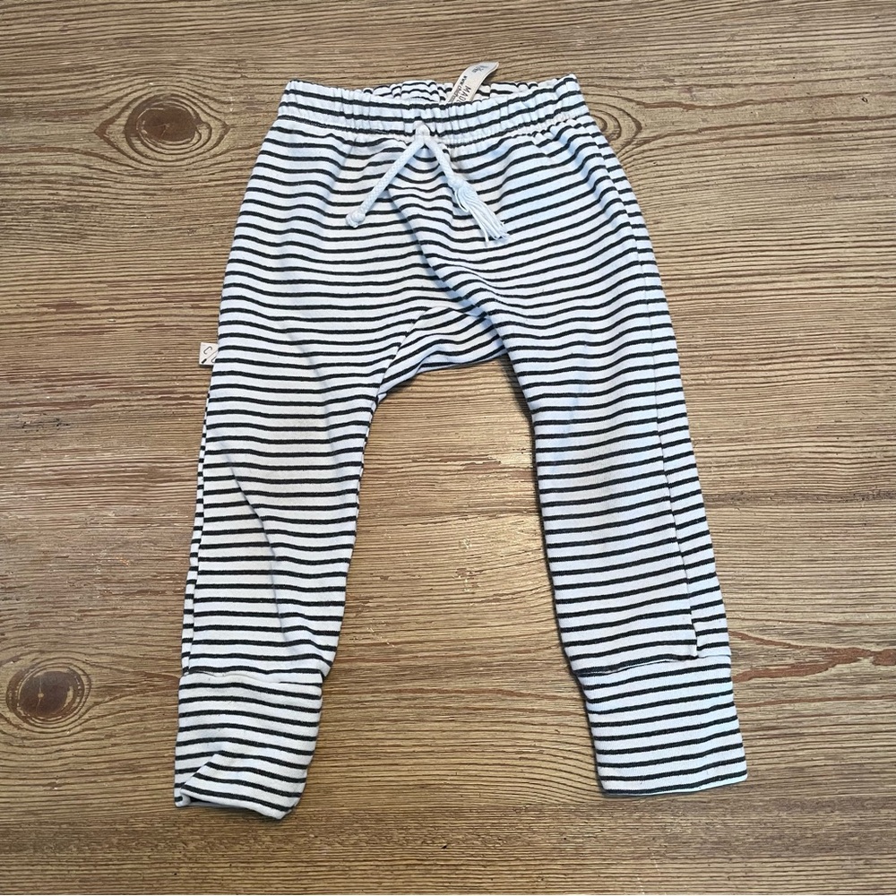 Childhoods black and white striped joggers